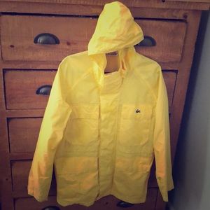 Vintage yellow Lacoste raincoat